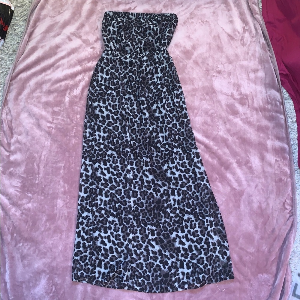 Cheetah print maxi dress